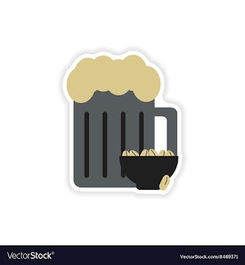 Stylish paper sticker on white background glass vector image
