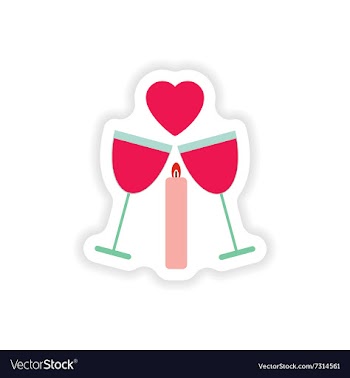 Stylish paper sticker on white background glasses vector image