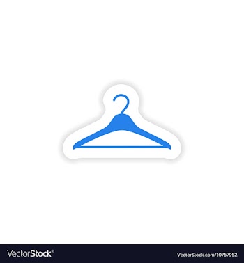 Stylish paper sticker on white background hanger vector image