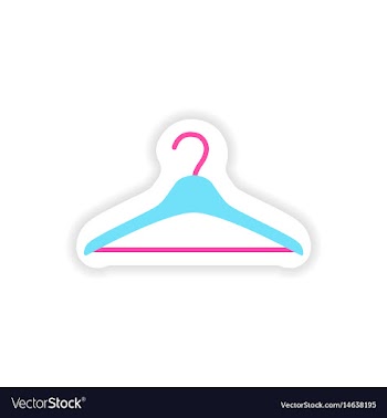 Stylish paper sticker on white background hanger vector image