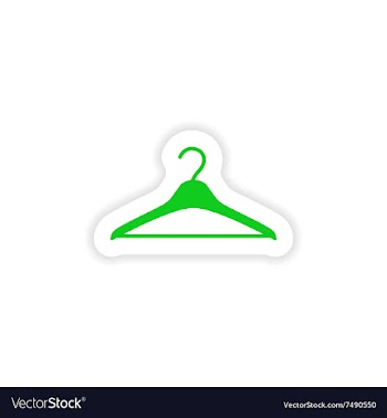 Stylish paper sticker on white background hanger vector image
