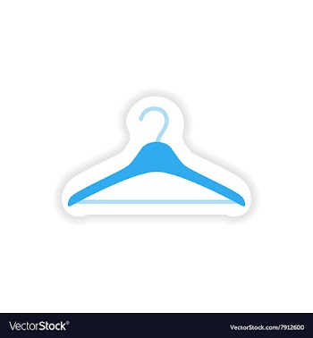 Stylish paper sticker on white background hanger vector image