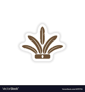 Stylish paper sticker on white background Indian vector image