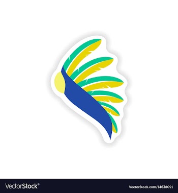 Stylish paper sticker on white background indian vector image