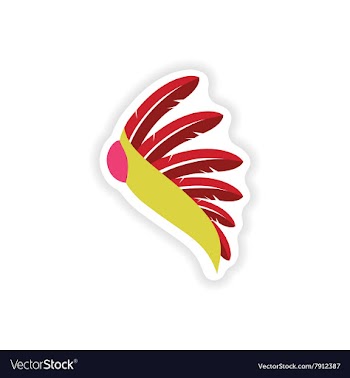 Stylish paper sticker on white background Indian vector image