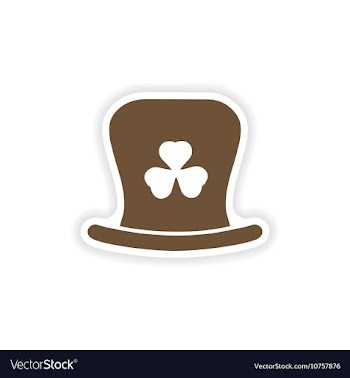 Stylish paper sticker on white background Irish vector image