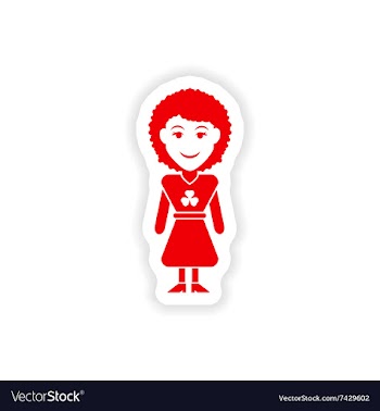 Stylish paper sticker on white background Irish vector image
