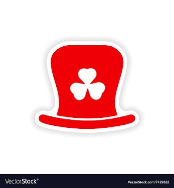 Stylish paper sticker on white background Irish vector image