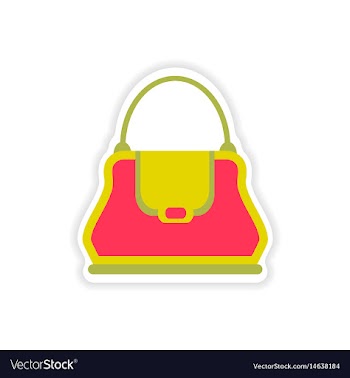 Stylish paper sticker on white background ladies vector image