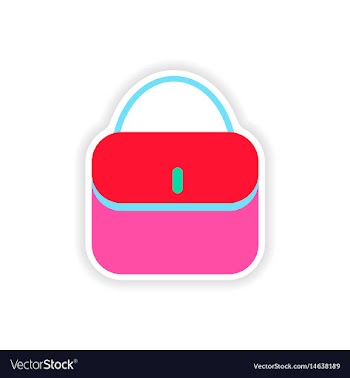 Stylish paper sticker on white background ladies vector image