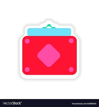 Stylish paper sticker on white background ladies vector image