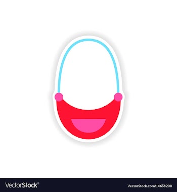 Stylish paper sticker on white background ladies vector image