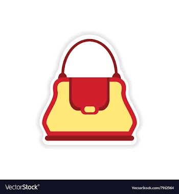Stylish paper sticker on white background ladies vector image