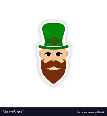 Stylish paper sticker on white background man hat vector image