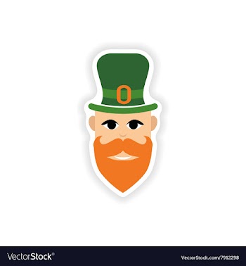 Stylish paper sticker on white background man hat vector image