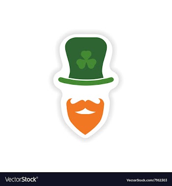 Stylish paper sticker on white background man hat vector image