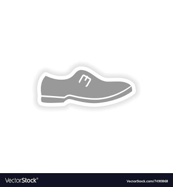 Stylish paper sticker on white background man vector image