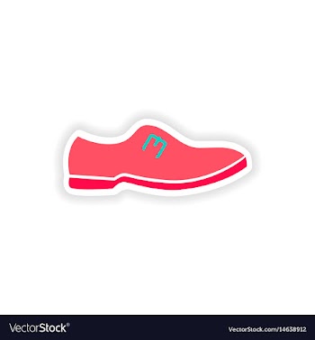 Stylish paper sticker on white background mans vector image