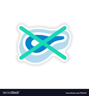 Stylish paper sticker on white background meat ban vector image