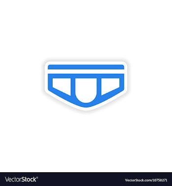 Stylish paper sticker on white background men s vector image