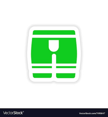 Stylish paper sticker on white background men vector image