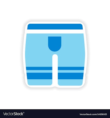 Stylish paper sticker on white background mens vector image