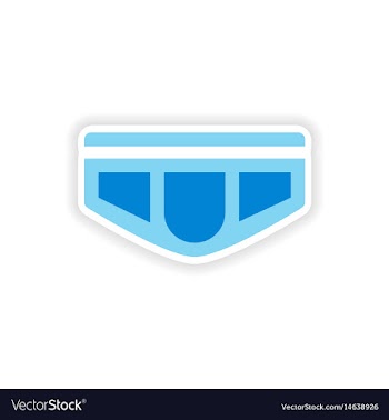 Stylish paper sticker on white background mens vector image