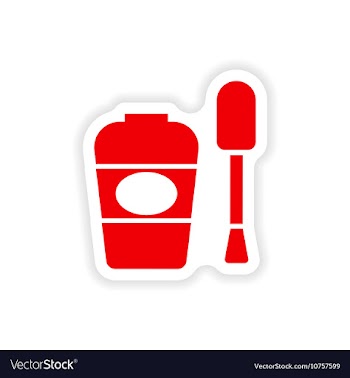 Stylish paper sticker on white background nail vector image