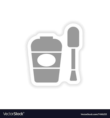 Stylish paper sticker on white background nail vector image
