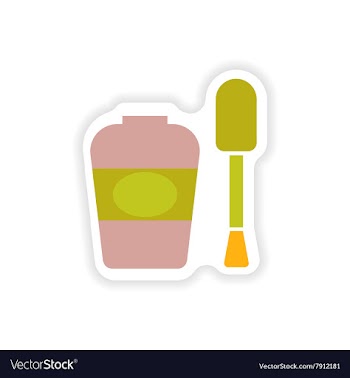 Stylish paper sticker on white background nail vector image