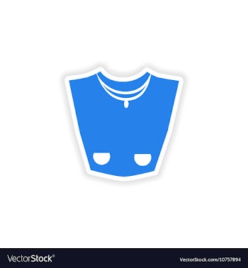 Stylish paper sticker on white background necklace vector image