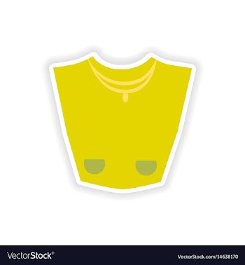 Stylish paper sticker on white background necklace vector image