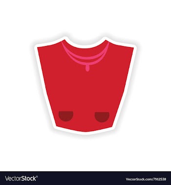 Stylish paper sticker on white background necklace vector image