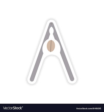 Stylish paper sticker on white background nut and vector image