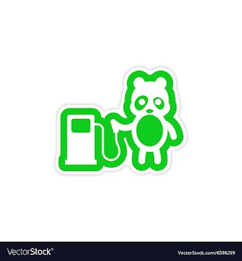 Stylish paper sticker on white background panda vector image