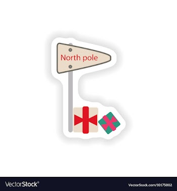 Stylish paper sticker on white background pointer vector image