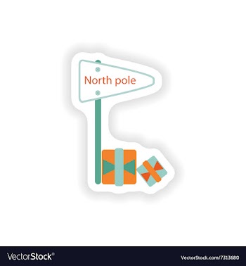 Stylish paper sticker on white background pointer vector image