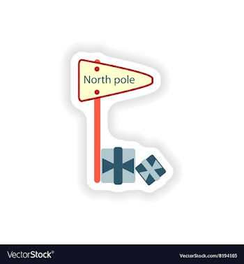 Stylish paper sticker on white background pointer vector image