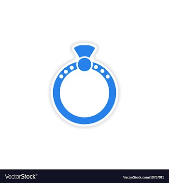 Stylish paper sticker on white background ring vector image
