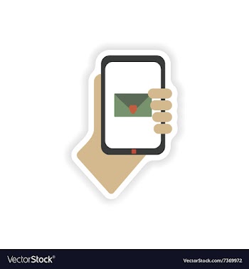 Stylish paper sticker on white background romantic vector image