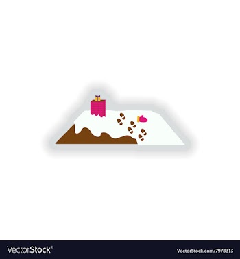 Stylish paper sticker on white background roof vector image