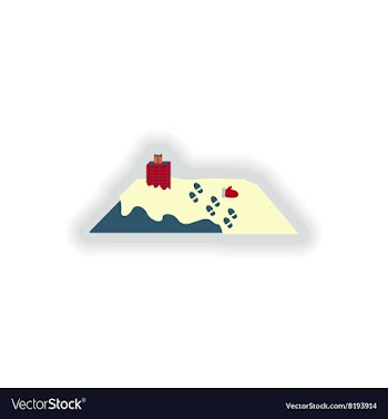 Stylish paper sticker on white background roof vector image