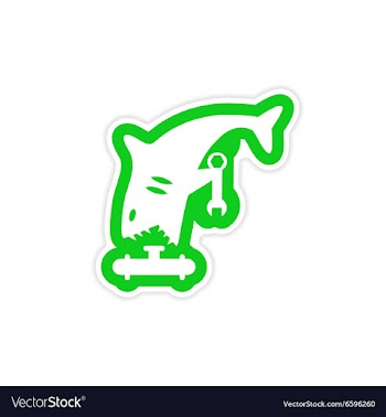Stylish paper sticker on white background shark vector image