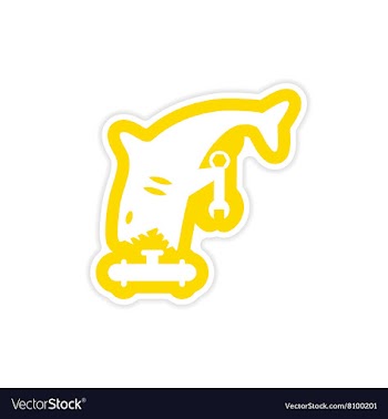 Stylish paper sticker on white background shark vector image