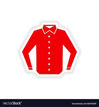 Stylish paper sticker on white background shirt vector image