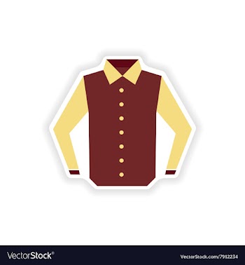 Stylish paper sticker on white background shirt vector image