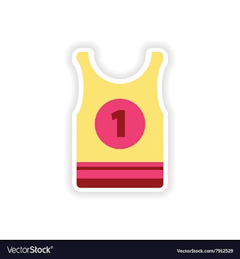 Stylish paper sticker on white background shirt vector image