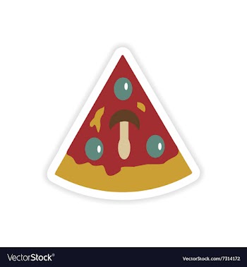 Stylish paper sticker on white background slice of vector image