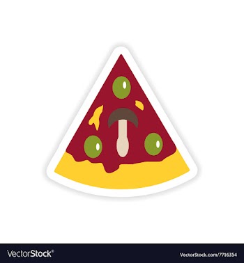 Stylish paper sticker on white background slice of vector image