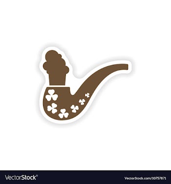 Stylish paper sticker on white background smoking vector image